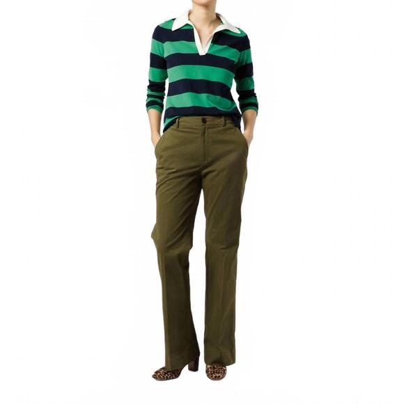 NEW ANN MASHBURN georgina rugby sweater in kelly green ice cotton - Picture 3 of 6